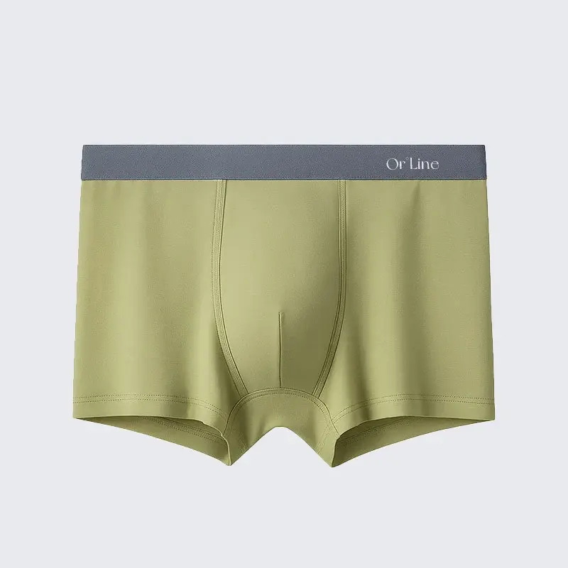 Plus Size Men's Modal Mid Rise Seamless Breathable Boxer Briefs