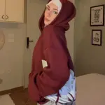 Side Tag - Burgundy Hoodie