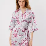 Luxurious Print Satin Robe