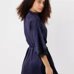 Lace Trim Satin Robe