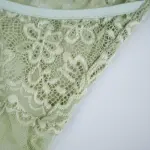 Light Green Lace See-through Lingerie Dress Panty Set