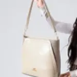 Minimal Shape Shoulder Bag- beige