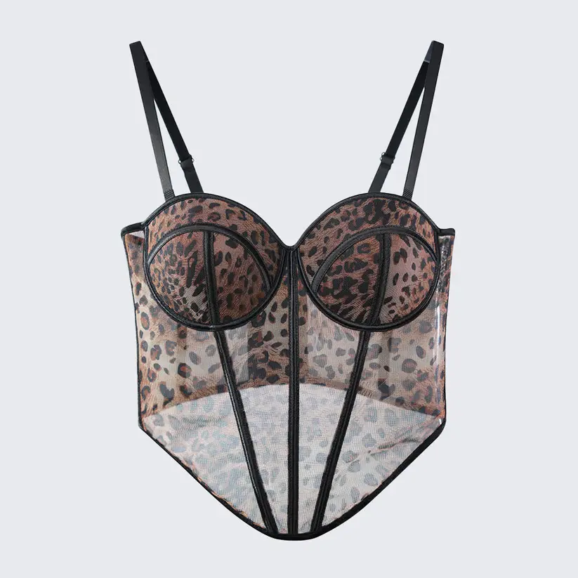 Patterned Sculpting Corset Top