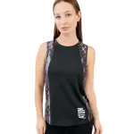 Marble Printed Black Tank Top
