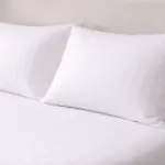 Agha Home Essential Comfort Microfiber Fitted Sheet Set White Stripe (3PCS)