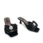 Elegant Bow Heeled Slippers S-7