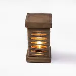 Decorative Wooden Lamp with Warm Light – A Natural Artistic Touch for Any Space