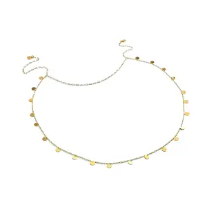 Fashion Tassel Sequins Bridal Halter Back Necklace Metal Body Chain