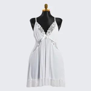 Lace V Neck Nightwear Spaghetti Strap Babydoll