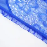 Floral Lace Embroidered Open Crotch Bodysuit