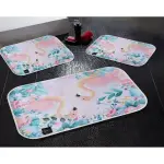 Flamingo Garden Digital Bathroom Set Non Slip 3 Piece
