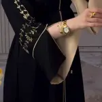 Norva Royal Double Abaya (Gold Embroidery)
