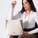 Minimal Shape Shoulder Bag- beige