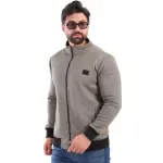 Light Grey Biscuit Jacket with Fur Lining