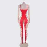 [2+ Items, 300 EGP Each] Spaghetti Strap Cutout Sheer Mesh Bodystocking