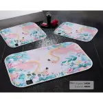 Flamingo Garden Digital Bathroom Set Non Slip 3 Piece
