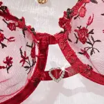 Scarlet Bloom Lingerie Set