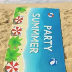 Agha Home Coastal Printed Microfiber Towel