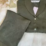 Olive Crinkled Marble Effect pjs