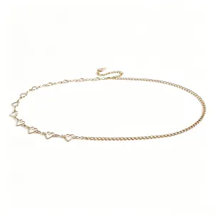 Heart Metal Waist Chain for Women Retro Sexy Body Jewelry
