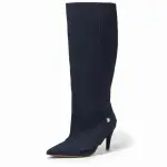 Convertible High-Heel Fabric Boots R-777