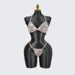 Plus Size Lace Sheer Bra Panty Set