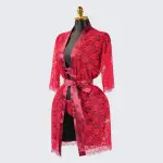 Lace Embroidered Sheer Hollow-Out Robe