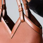 V-Cut Shoulder Bag-camel