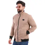Beige Biscuit Jacket with Fur Lining