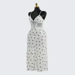 Satin Heart Printed Nightgown