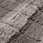 Square Velvet Rug - Gray