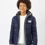 Hooded Puffer Boy's Navy Jacket