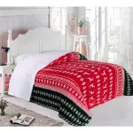 Sherpa Printed Flannel (Red x Pineneedle)