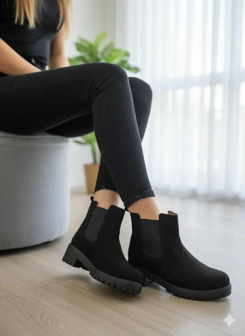 Elegant Ankle Boot Suede B-1-S