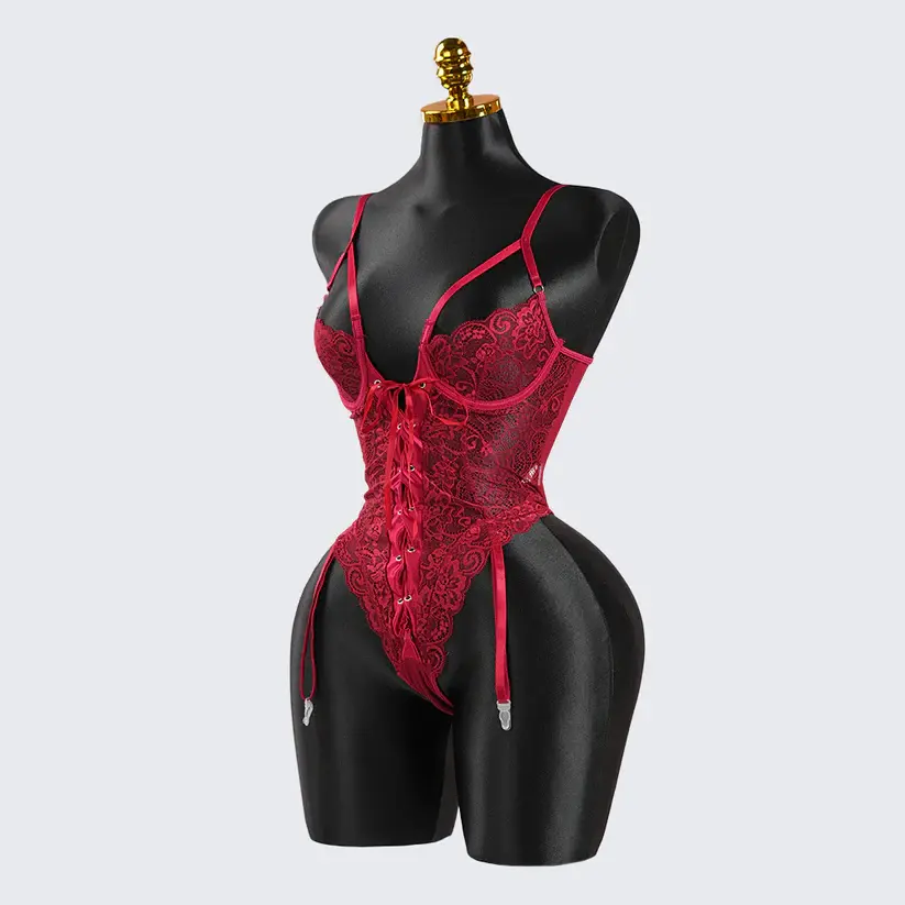 Lace Wild Charm Bodysuit with Stockings