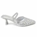 Elegant Embellished Mesh Heels C-83