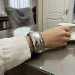 Silver Hammered Cuff Bracelet – BR-34