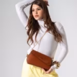 Asymmetric Flap Crossbody-camel
