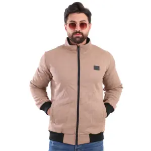 Beige Biscuit Jacket with Fur Lining