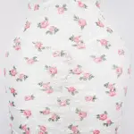 Deep V Rose Print Chemise Spaghetti Strap Slip Dress