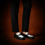 Monochrome loafers black/white