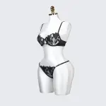 Floral Embroidery Lace Lingerie Set