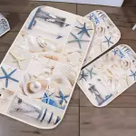 Shells Digital Bathroom Set Non Slip 3Pieces