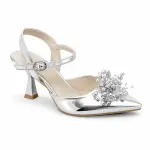 Elegant Heels with Glossy Cherry Detail C-123