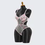 Lace Floral Embroidery Bodysuit