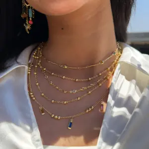 Kaleidoscope Charm Layered Necklace
