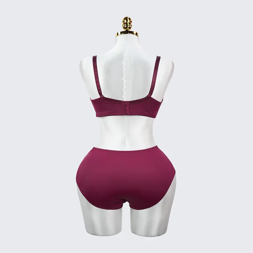 Plus Size Seamless Smooth Breathable Comfort Bra Panty Set