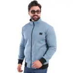 Sky Blue Biscuit Jacket with Fur Lining