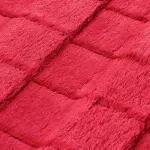 Square Velvet Rug - Maroon