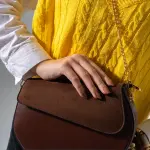 Asymmetric Flap Crossbody-brown